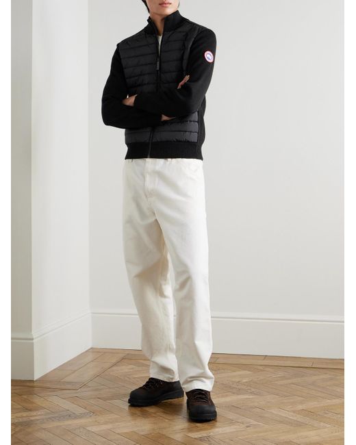 Canada Goose Black Hybridge Wool And Shell-down Jacket for men