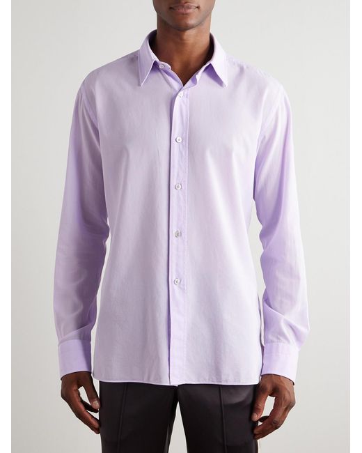 Tom Ford Purple Cotton-voile Shirt for men