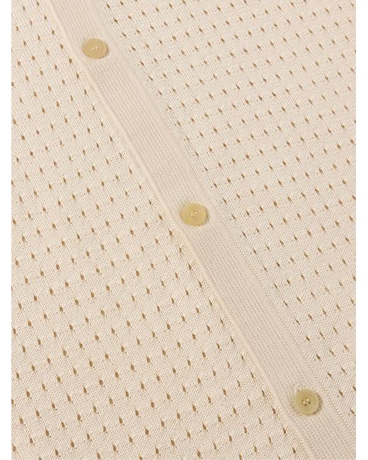 Corridor NYC Natural Pointelle-Knit Mercerized Pima Cotton Shirt for men