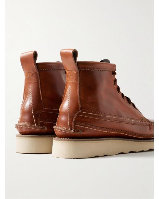 Yuketen Brown Maine Guide Leather Boots for men