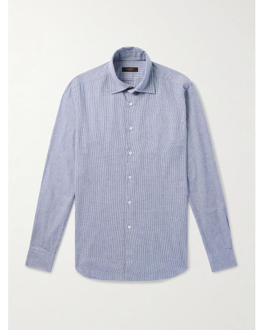 Camicia Slim-Fit di Incotex in Blue da Uomo