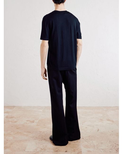Zegna Black Wool T-shirt for men
