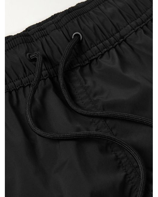 Frescobol Carioca Black Salvador Straight-Leg Mid-Length Recycled Swim Shorts for men
