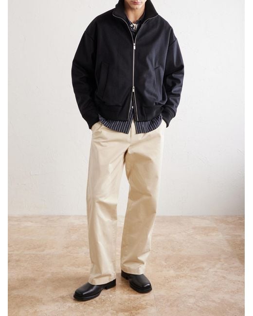 Barena Black Wool-Blend Blouson Jacket for men