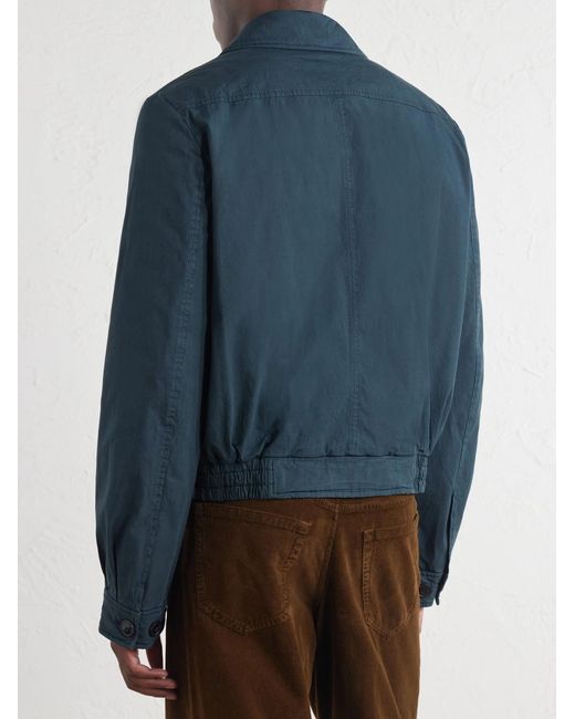 Dries Van Noten Blue Cotton-Blend Blouson Jacket for men