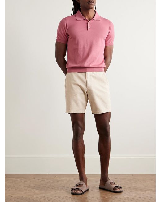 Piacenza 1733 Pink Slim-Fit Cotton Polo Shirt for men