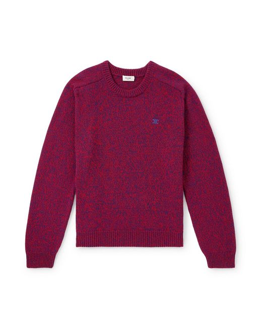 Céline Purple Wool And Cashmere-Blend Sweater for men