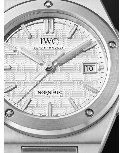 Iwc Black Ingenieur Automatic 40Mm Stainless Steel Watch, Ref. No.Iwiw328902 for men