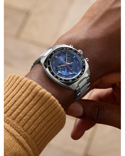 Gucci Blue Interlocking Chronograph 41Mm Stainless Steel Watch for men