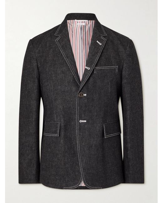 Giacca Slim-Fit di Thom Browne in Black da Uomo