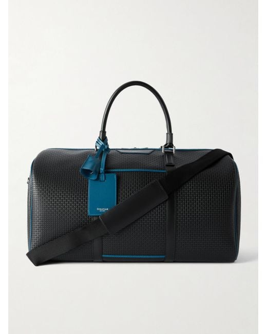Serapian Reisetasche aus beschichtetem "Stepan"-Canvas mit Lederbesatz in Black für Herren