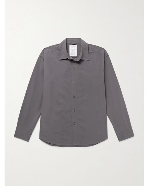 mfpen Gray Generous Organic Cotton-Poplin Shirt for men