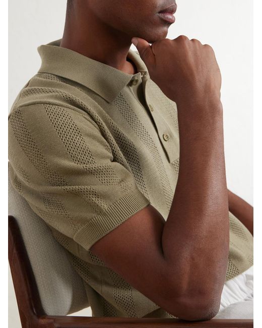 Frescobol Carioca Green Vidal Cotton Polo Shirt for men