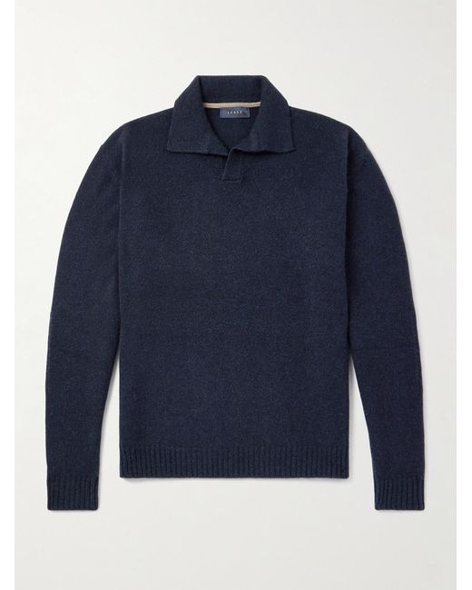 Sease Gray Cashmere Polo Sweater for men