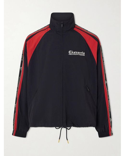 Willy Chavarria Black Casa De Chavarria Logo-detailed Shell Jacket for men