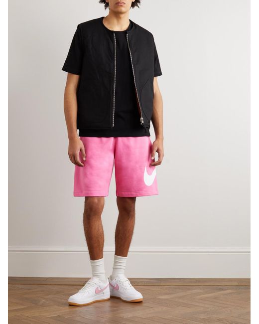 Nike NSW gerade geschnittene Shorts aus Jersey aus einer Baumwollmischung  mit Logoprint in Pink für Herren | Lyst DE