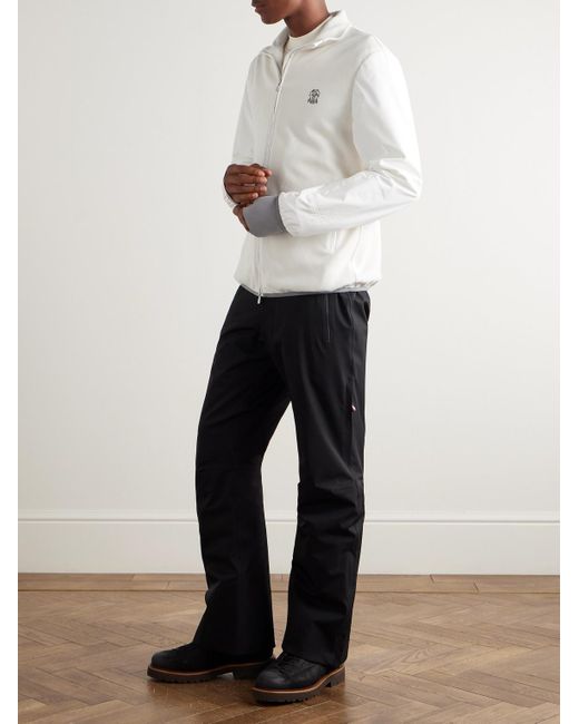 Brunello Cucinelli Natural Logo-Embroidered Cashmere And Cotton-Blend Shell Ski Jacket for men