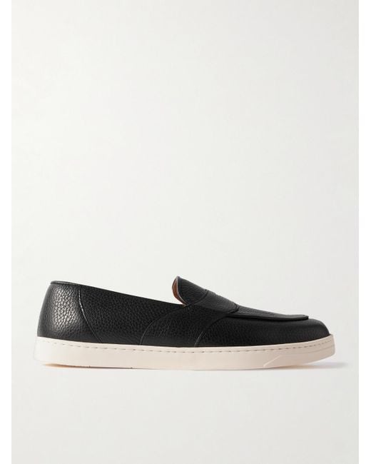 George Cleverley Joey Pennyloafers aus vollnarbigem Leder in White für Herren