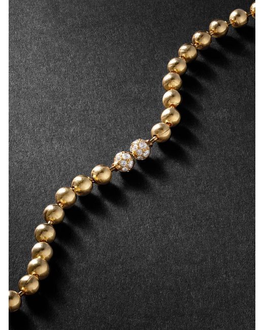Greg Yuna Black Umlaut 14-Karat Diamond Bracelet for men