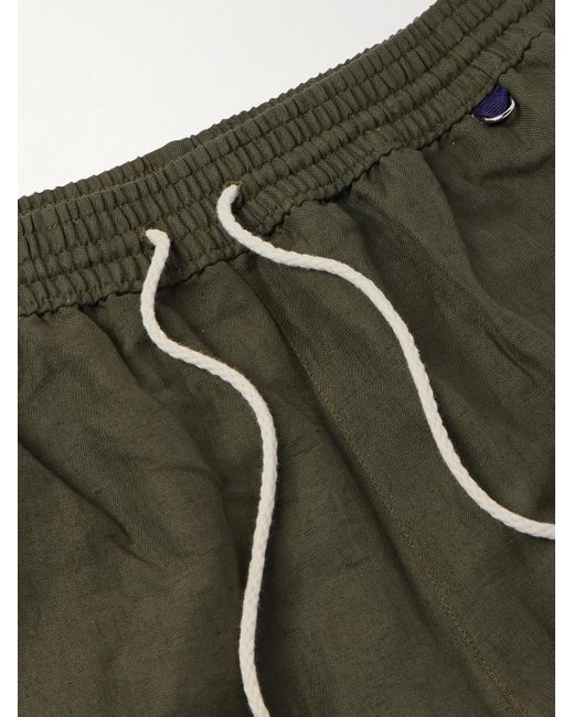 Shorts Da Mare Medi A Gamba Dritta di Rubinacci in Green da Uomo