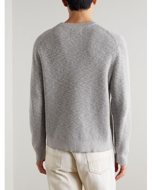 NN07 Gray Russell Crew 60028 Cotton Sweater for men