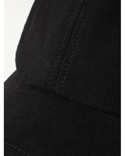 Paul Smith Black Suede Baseball Cap for men