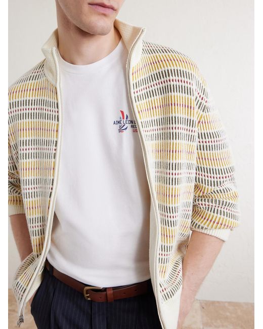 Aimé Leon Dore White Logo-Print Cotton-Jersey T-Shirt for men