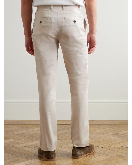 Mr P. Natural Samuel Slim-Fit Straight-Leg Stretch-Cotton Golf Trousers for men