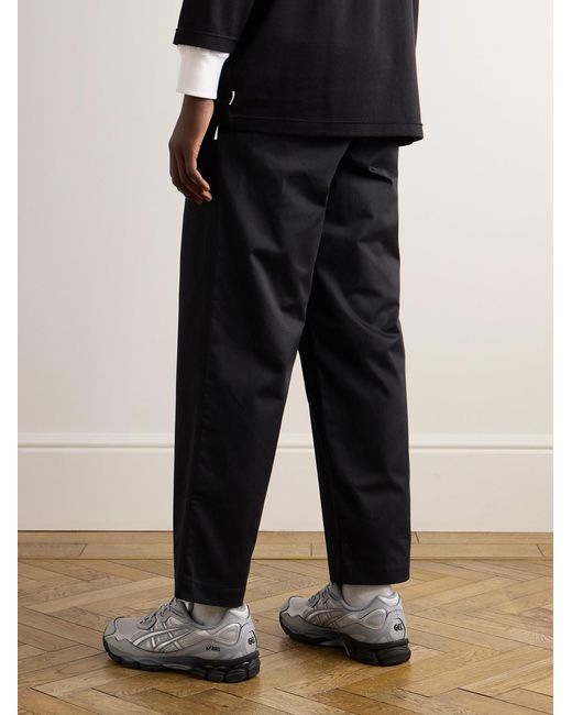 (w)taps Blue Straight-Leg Cotton-Blend Twill Trousers for men