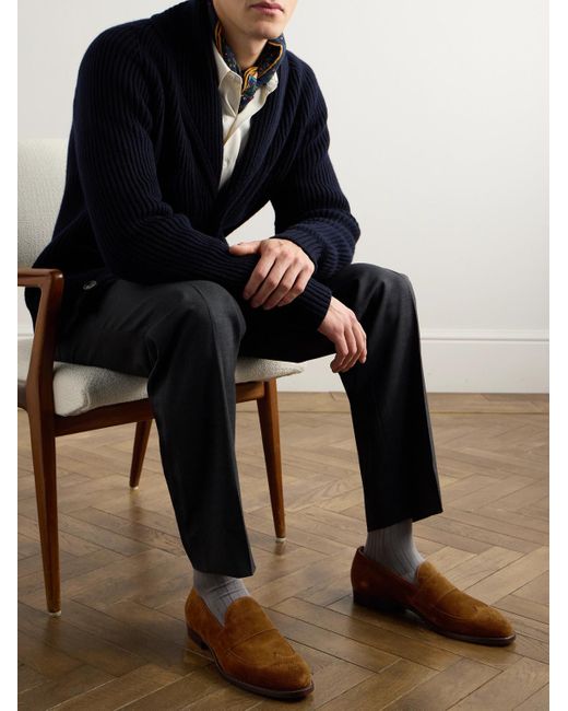 Mocassini Brogue A Coda Di Rondine di Dunhill in Brown da Uomo