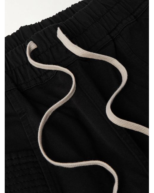 Rick Owens Creatch weit geschnittene Cargohose aus Baumwoll-Twill mit Kordelzugbund in Black für Herren
