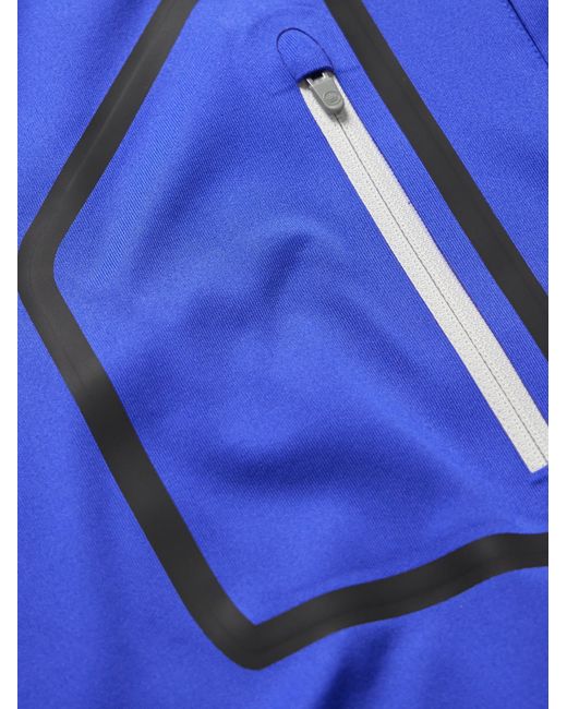 Peter Millar Blue Forge Tech-jersey Jacquard Half-zip Golf Top for men