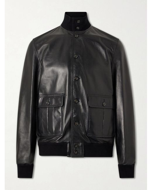 Valstar Black Ino Leather Jacket for men