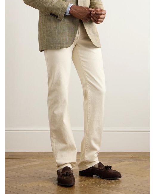 Edward Green Brown Belgravia Tasseled Leather-Trimmed Suede Loafers for men