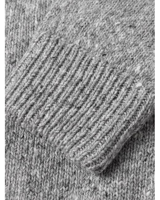 Eleventy Gray Wool-Blend Zip-Up Cardigan for men