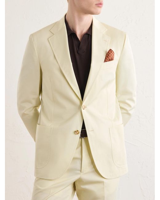 De Petrillo Natural Cotton-Twill Suit Jacket for men