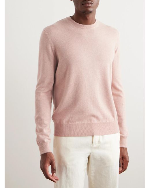 Loro Piana Pink Slim-fit Baby Cashmere Sweater for men