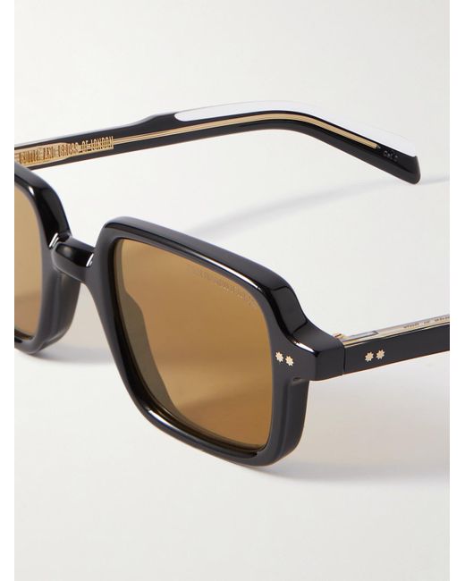 Cutler & Gross Black Gr02 Rectangle-frame Acetate Sunglasses for men
