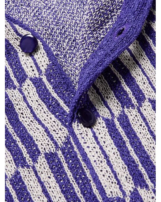 Cardigan in maglia jacquard di Needles in Purple da Uomo