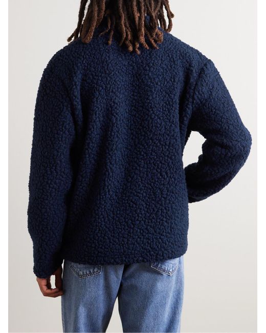 Folk Blue Fleece Sweatshirt for men