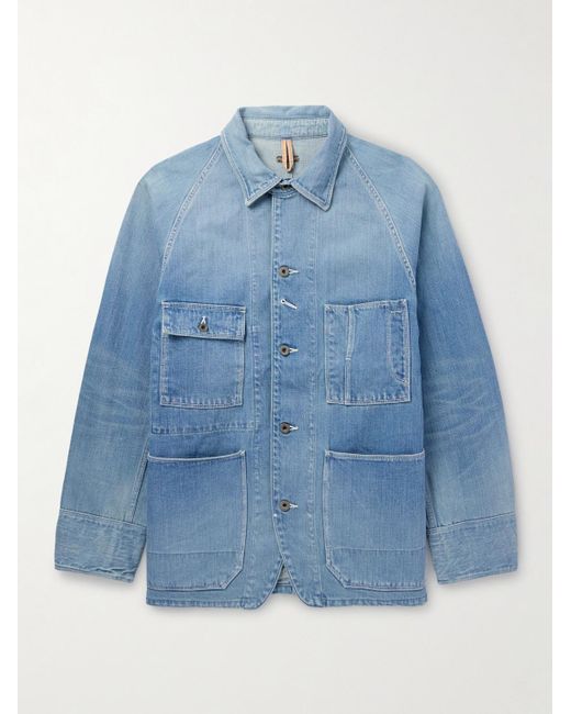 Kapital Blue Cactus Panelled Denim Jacket for men