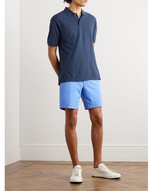 Peter Millar Blue Sunrise Garment-dyed Cotton-piqué Polo Shirt for men
