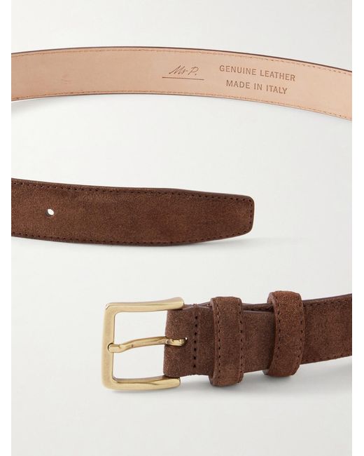 Mr P. Brown 3cm Suede Belt for men