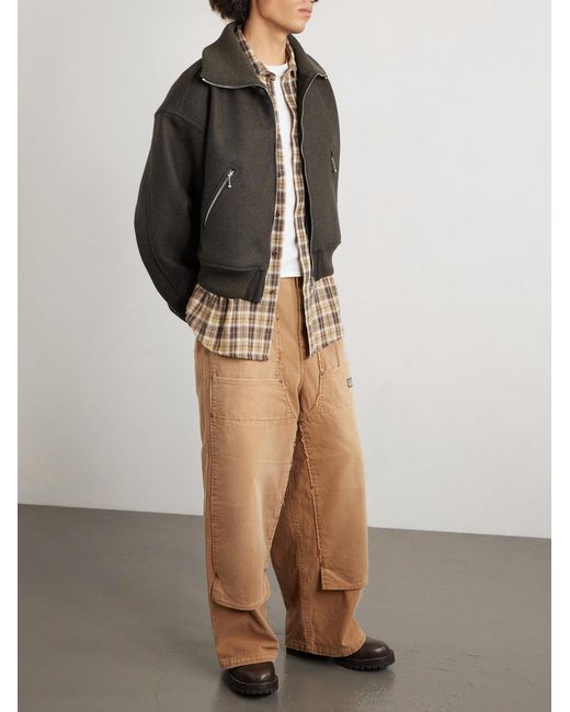 Kapital Black Wool-flannel Blouson Jacket for men