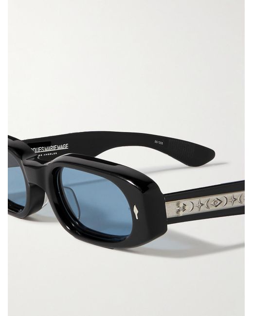 Jacques Marie Mage Black Umit Benan Hulya Oval-frame Acetate Sunglasses for men