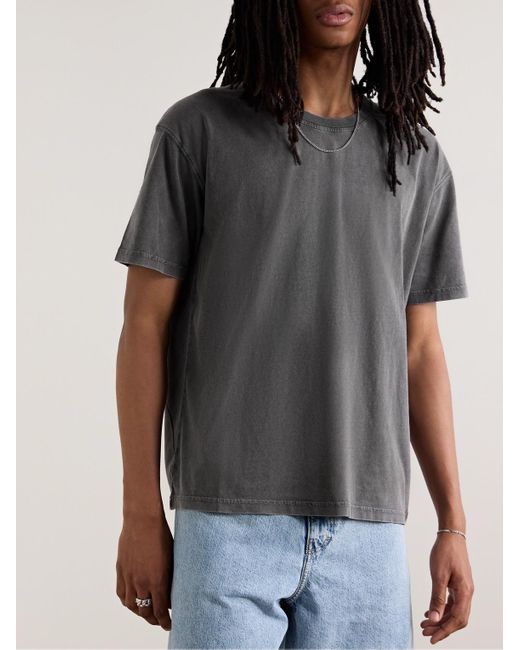 mfpen Gray Standard Cotton-jersey T-shirt for men