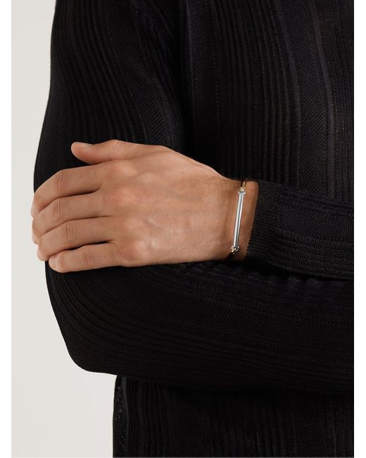 MAOR Black The Solstice 18-karat White And Yellow Gold Bracelet for men