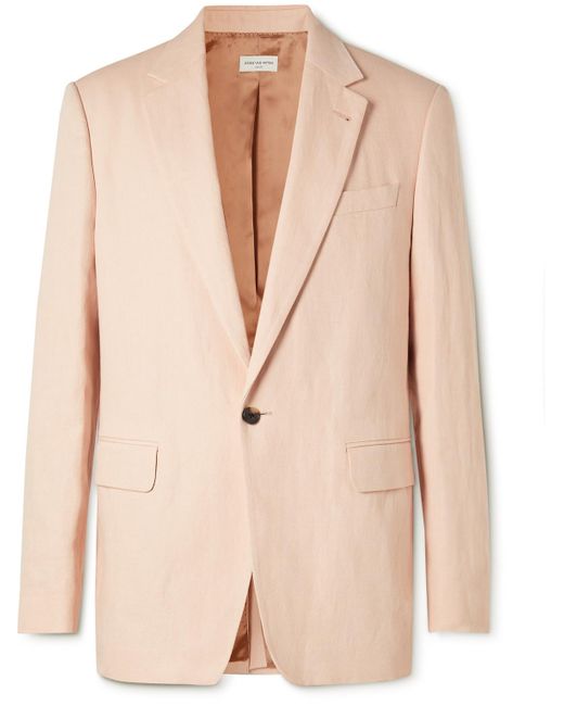 Dries Van Noten Natural Bram Cotton And Linen-blend Blazer for men