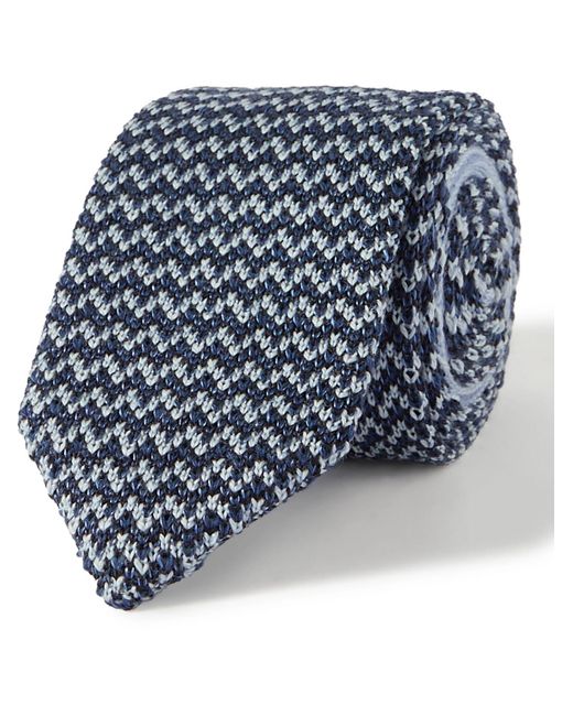 Missoni Blue 8.5cm Crochet-knit Wool And Silk-blend Tie for men