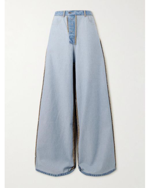 Vetements Blue Inside-out Wide-leg Jeans for men